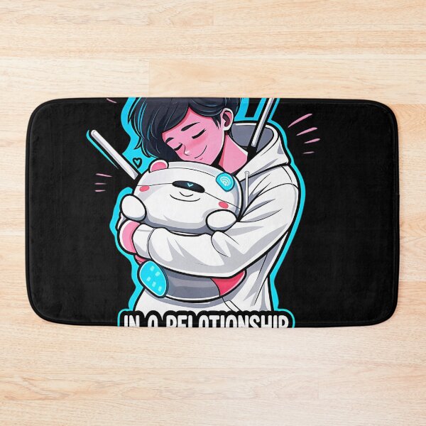 Item preview, Funny Wifi Quote  Cute Cartoon Girl Hugging Router designed and sold by leighannbalding.