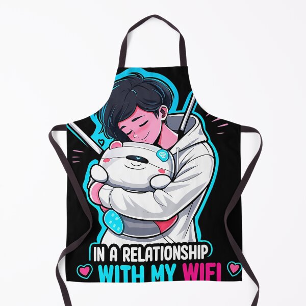 Item preview, Funny Wifi Quote Cute Cartoon Girl Hugging Router designed and sold by leighannbalding.