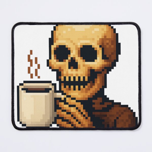 Item preview, SKULL WITH A CUP OF COFFEE designed and sold by Omarcos.