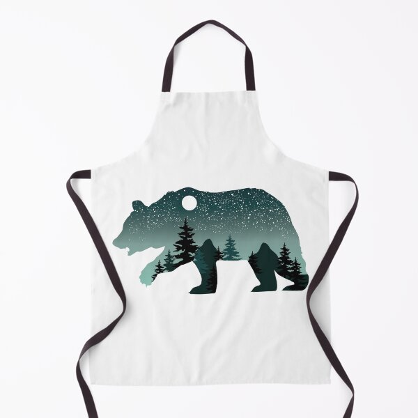 Item preview, Bear with Starry night, Full Moon, mountains and forest designed and sold by MagnoliaLake.