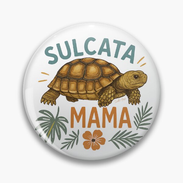 Item preview, Sulcata Mama Tortoise Mom Tort Reptile Botanical designed and sold by Tiendita-Arroyo.