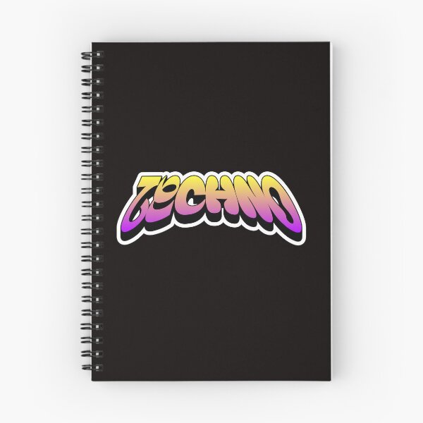 Item preview, TECHNO  - Y2K Gradient w drop shadow (white)  designed and sold by Discothreadz.