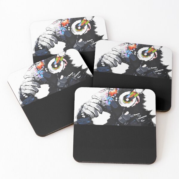 Item preview, Banksy Dj Monkey Thinker With Headphones White designed and sold by SvetlanaNolte.