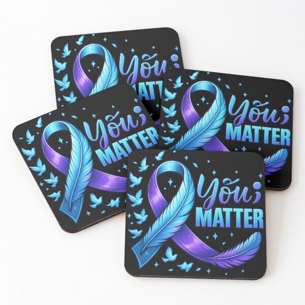 Item preview, You Matter Awareness Ribbon with Feather and Doves designed and sold by haitrieuic96.