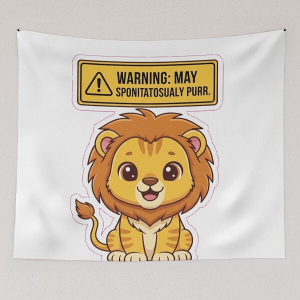 Item preview, Warning! May spontaneously purr designed and sold by Snakeinmysock.