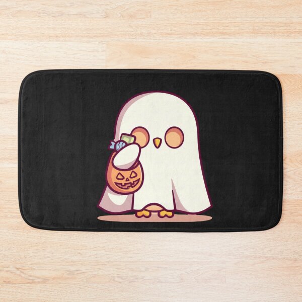 Item preview, Chibi Ghost Owl – Kawaii Cute Halloween Owl with Candy Bag Funny Spooky Art designed and sold by ColorSplash123.