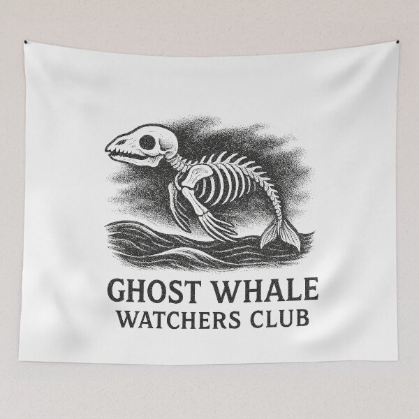 Item preview, BAKE-KUJIRA Japanese Yokai Ghost Whale Skeleton designed and sold by k3rstman1.