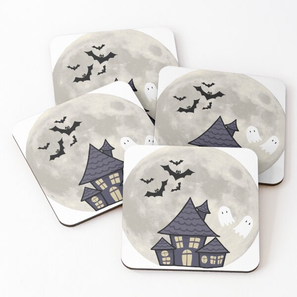 Item preview, Haunted House with a full Moon designed and sold by Sailing Llamas.