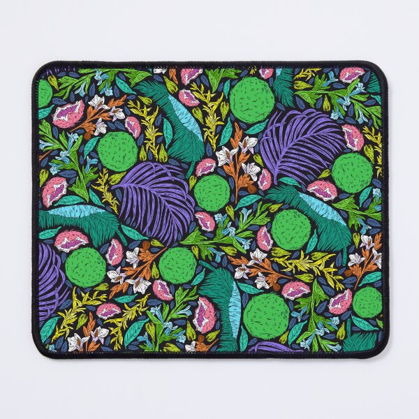 Item preview, Neon-Hues Tropical Breadfruit and Jungle Leaves Pattern designed and sold by DEC02.