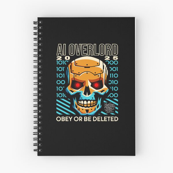 Item preview, AI Overlord 2025 T-Shirt – Obey or Be Deleted | Dystopian Cyberpunk Design designed and sold by InkflowStudios.