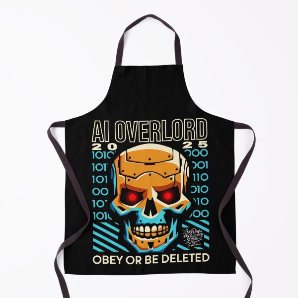 Item preview, AI Overlord 2025 T-Shirt – Obey or Be Deleted | Dystopian Cyberpunk Design designed and sold by InkflowStudios.