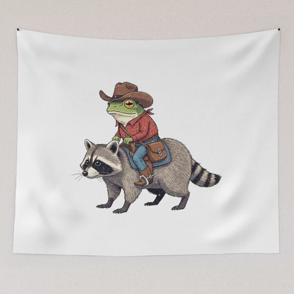 Item preview, cowboy critter, western wear, raccoon, frog, funnyfits70, Humor, Funny, retro, vintages, funny quotes, animal humor, designed and sold by FunnyFits70.