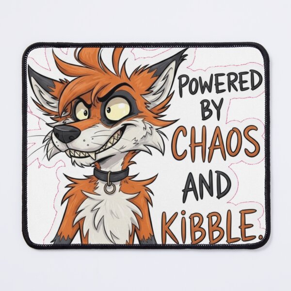 Item preview, Powered by chaos and kibble  designed and sold by Snakeinmysock.