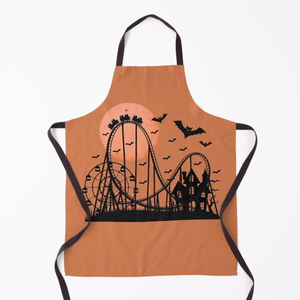 Item preview, Haunted Theme Park Halloween – Spooky Roller Coaster, Ferris Wheel & Haunted House Silhouette designed and sold by Coaster Culture Industries.