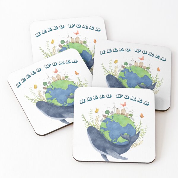 Item preview, Earth Whale Hello World designed and sold by Sailing Llamas.