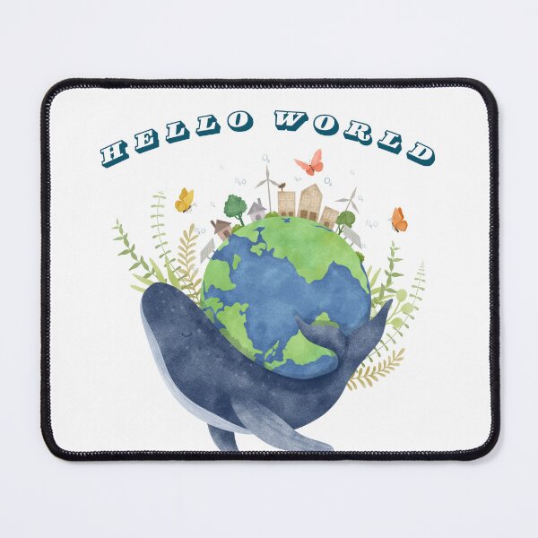 Item preview, Earth Whale Hello World designed and sold by Sailing Llamas.