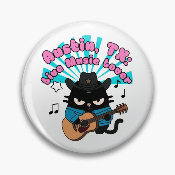 Item preview, Austin Texas Live Music City Guitar Cat Design designed and sold by IAPICTURE.