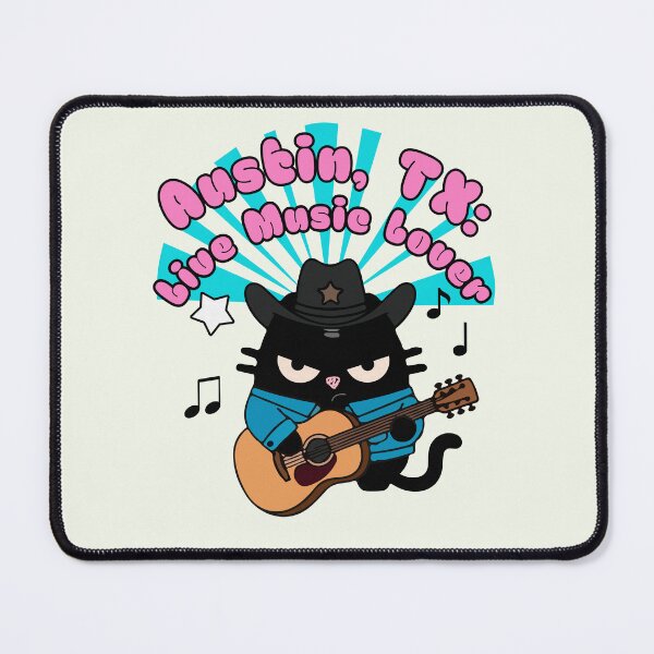 Item preview, Austin Texas Live Music City Guitar Cat Design designed and sold by IAPICTURE.