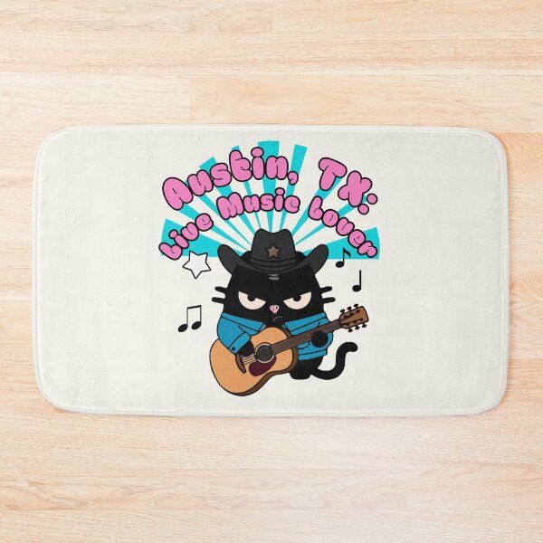 Item preview, Austin Texas Live Music City Guitar Cat Design designed and sold by IAPICTURE.