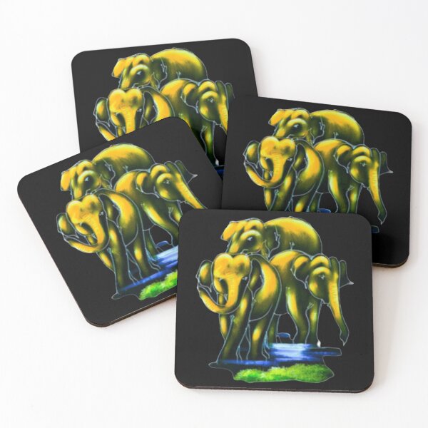 Item preview, Herd Of Elephants Artwork designed and sold by OskarKronberger.