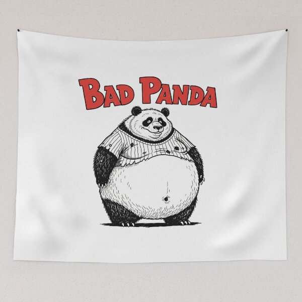 Item preview, Bad Panda, naughty panda, panda mischief, funnyfits70, Humor, Funny, retro, vintages, funny quotes, animal humor, designed and sold by FunnyFits70.
