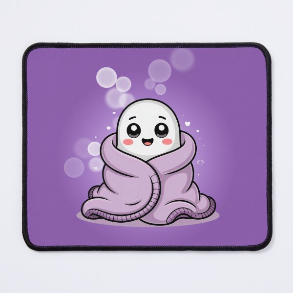 Item preview, Kawaii Cozy Ghost Wrapped in Blanket – Pastel Purple Cute Aesthetic designed and sold by RUNO LAB.