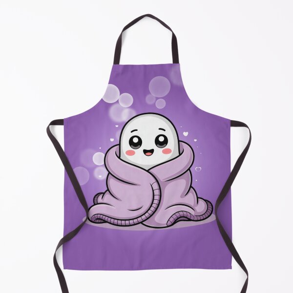 Item preview, Kawaii Cozy Ghost Wrapped in Blanket – Pastel Purple Cute Aesthetic designed and sold by RUNO LAB.