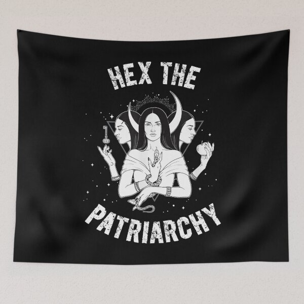 Item preview, Hex the Patriarchy Hecate Triple Moon Goddess Feminist designed and sold by OskarKronberger.