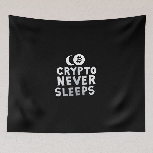 Item preview, Bitcoin Crypto Never Sleeps Graffiti designed and sold by RadDeck.