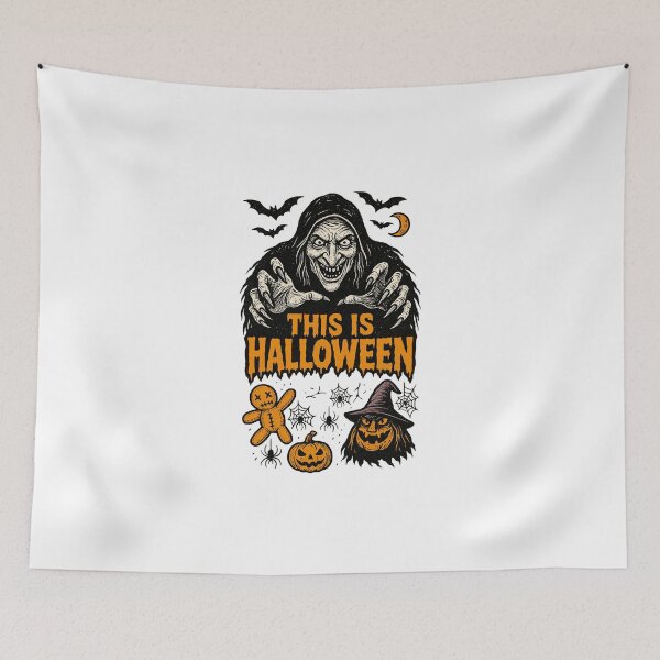 Item preview, This Is Halloween Scary Witch Vintage Horror designed and sold by Tim Mendy.