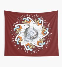 non dimenticate mai che solo i pesci morti nuotano con la corrente Wall Tapestry
