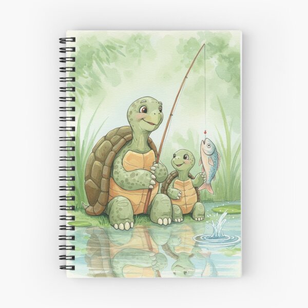 Item preview, turtle with their son fishing a bond classic tshirt designed and sold by anandsiva2703.