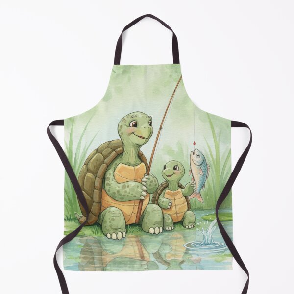 Item preview, turtle with their son fishing a bond classic tshirt designed and sold by anandsiva2703.
