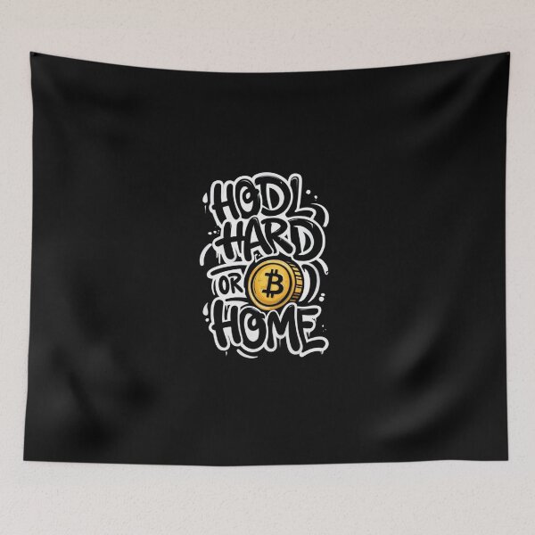 Item preview, Bitcoin Hodl Hard Or Go Home Graffiti Design designed and sold by RadDeck.