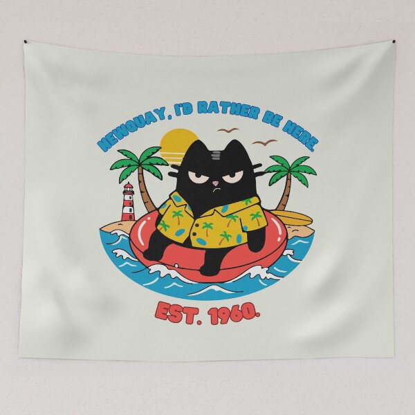 Item preview, Newquay Cornwall Beach Cat Holiday Est 1960 designed and sold by IAPICTURE.
