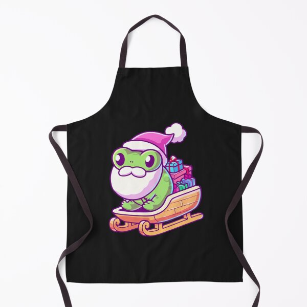 Item preview, Chibi Santa Frog – Kawaii Cute Christmas Frog Riding Sleigh with Gifts Funny Holiday Art designed and sold by ColorSplash123.