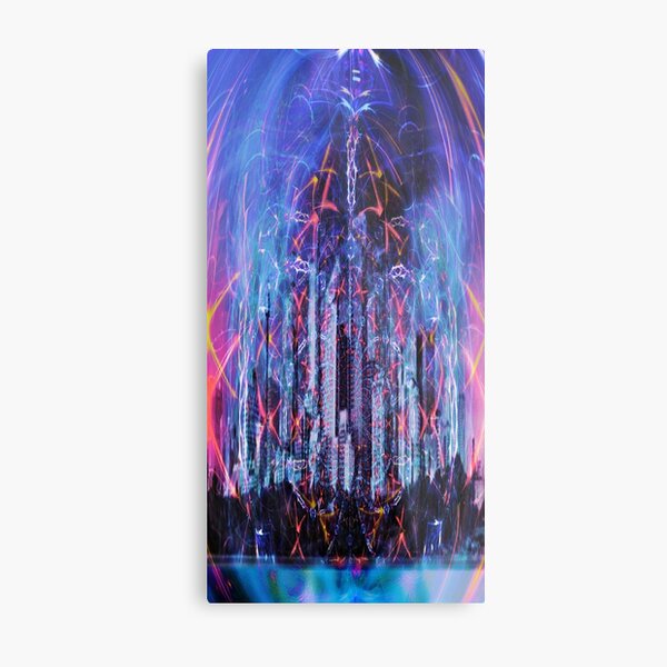 Surreal Sydney in Fireworks Metal Print