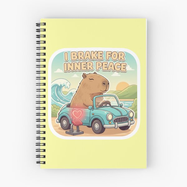 Artikelvorschau, "Ich bremse für inneren Frieden" - niedlicher Capybara-Autoaufkleber entworfen und verkauft von bvdesignart.