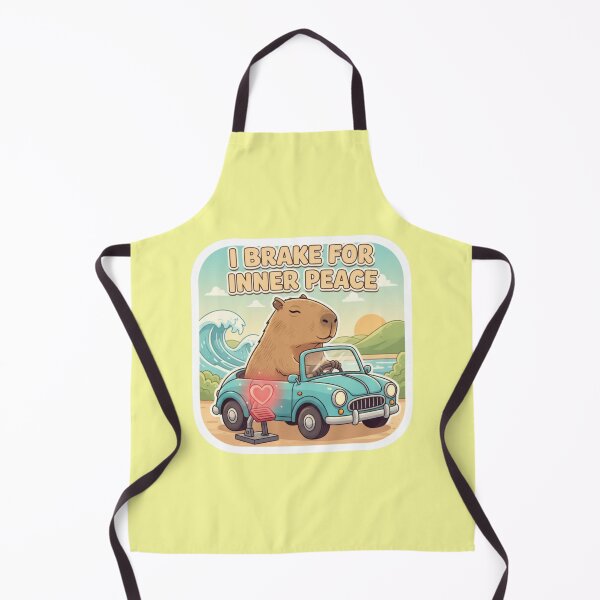 Item preview, "I Brake for Inner Peace" - Cute Capybara Bumper Sticker designed and sold by bvdesignart.