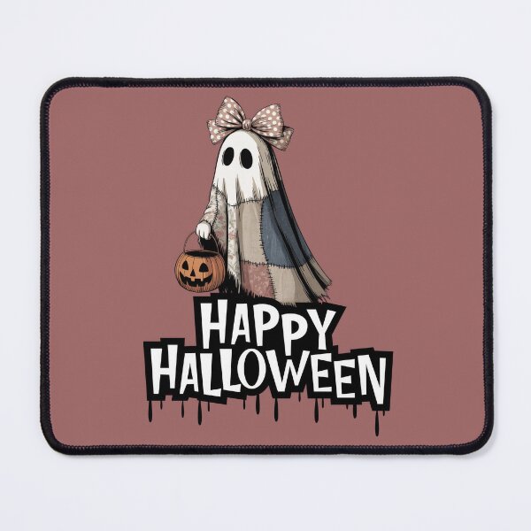 Item preview, Retro Halloween Patchwork Ghosts – Cute Trick or Treat Vintage Fall Illustration designed and sold by Yuenyong Market.