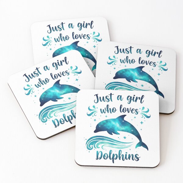 Item preview, Just a Girl Who Loves Dolphins Ocean Waves Sea Breeze Adventure designed and sold by SkeletonsDanger.