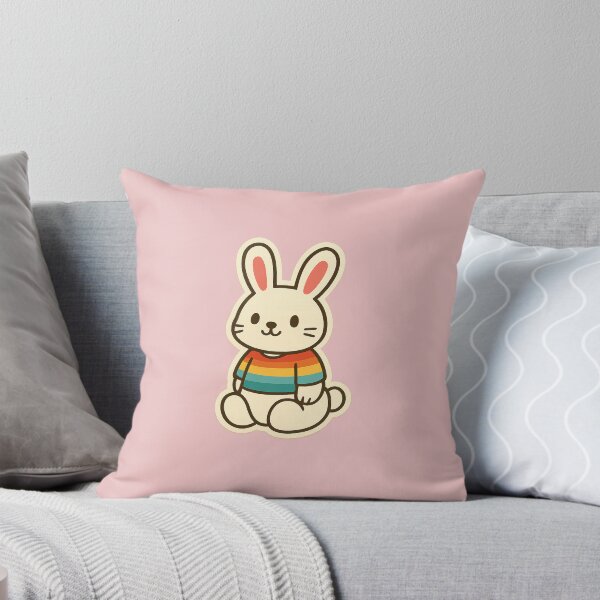 Item preview, Retro Rainbow Bunny Sticker – Cute Vintage Rabbit Design designed and sold by DaniRoseStickers.