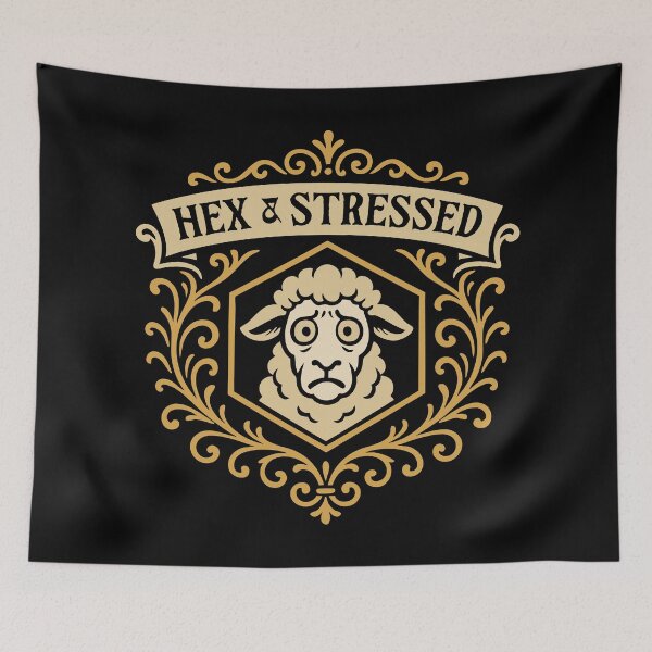Item preview, Hex and Stressed Funny Family Game Night designed and sold by pixeptional.