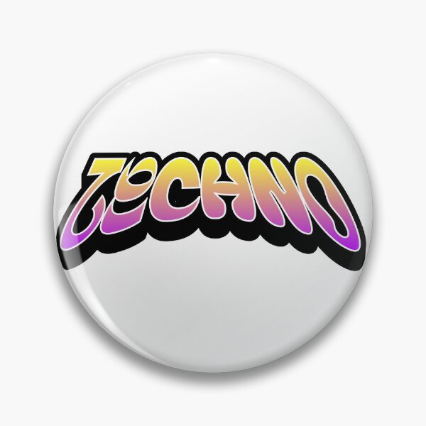 Item preview, TECHNO  - Y2K Gradient w Drop Shadow (black)  designed and sold by Discothreadz.