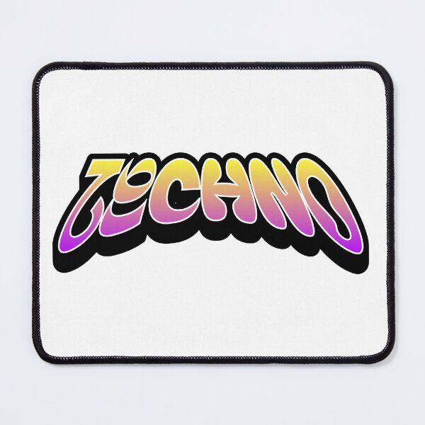 Item preview, TECHNO  - Y2K Gradient w Drop Shadow (black)  designed and sold by Discothreadz.