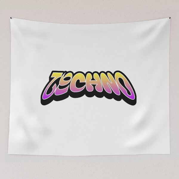 Item preview, TECHNO  - Y2K Gradient w Drop Shadow (black)  designed and sold by Discothreadz.
