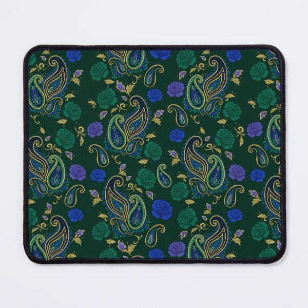 Item preview, Boho Glam - Emerald Jewel Paisley with Roses  designed and sold by holu_designs.