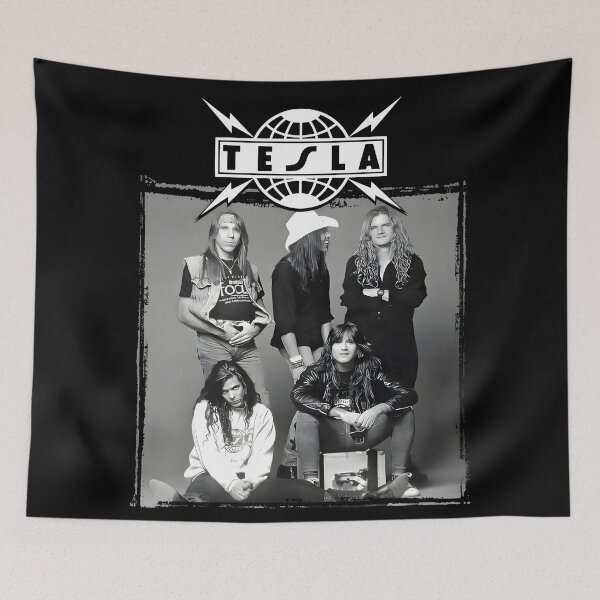 Item preview, Tesla – Vintage Black & White Band Portrait designed and sold by seidelvericse.