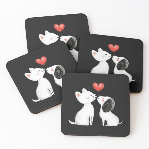 Item preview, Cat and Dog Love designed and sold by mashtransit.