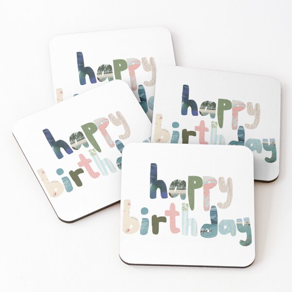 Item preview, Happy Birthday Collage Message designed and sold by toowoosh.